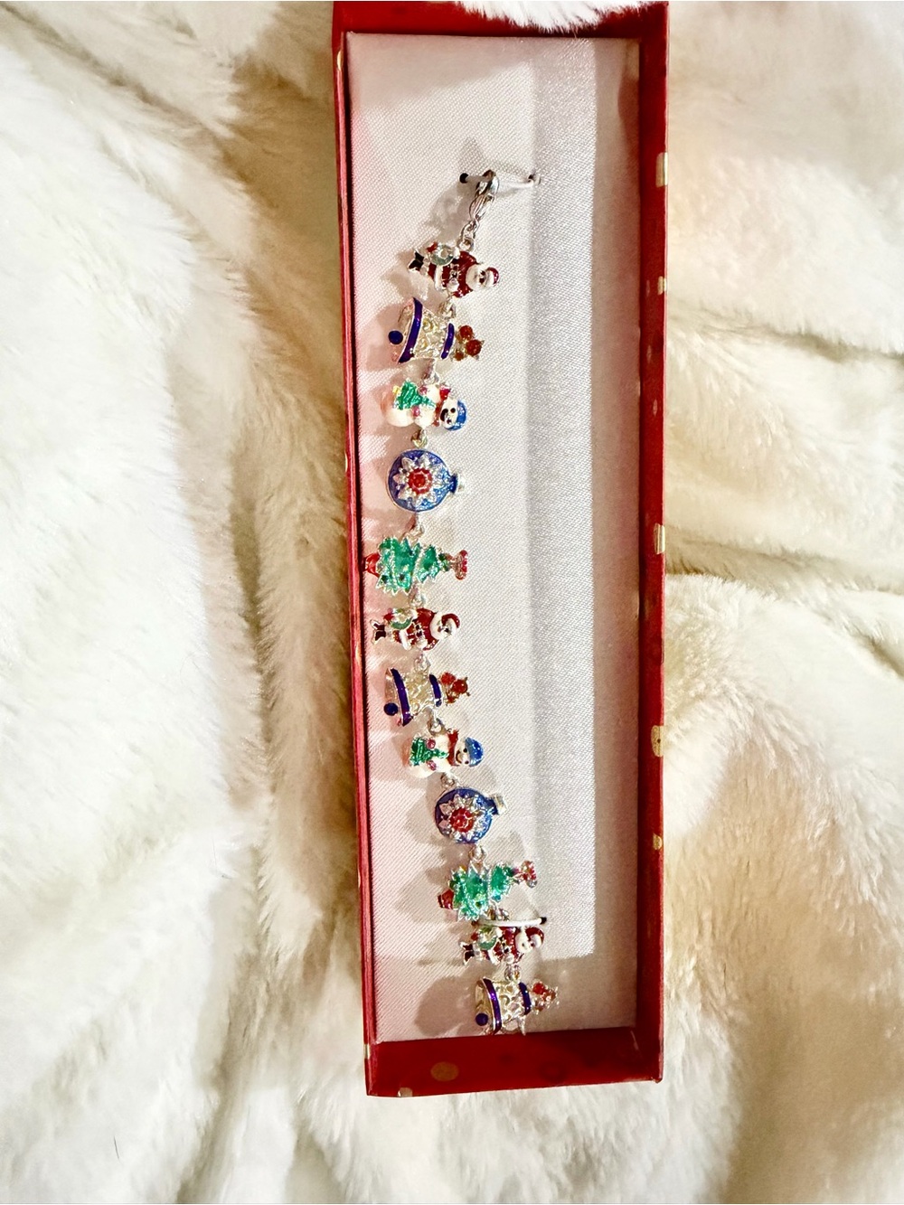 Christopher Radko Christmas Santa, Ornament, Tree Bracelet Shiny Brite